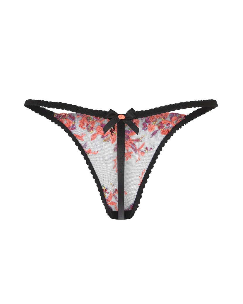 LexxЧерно-оранжевые трусы стринги Lexx