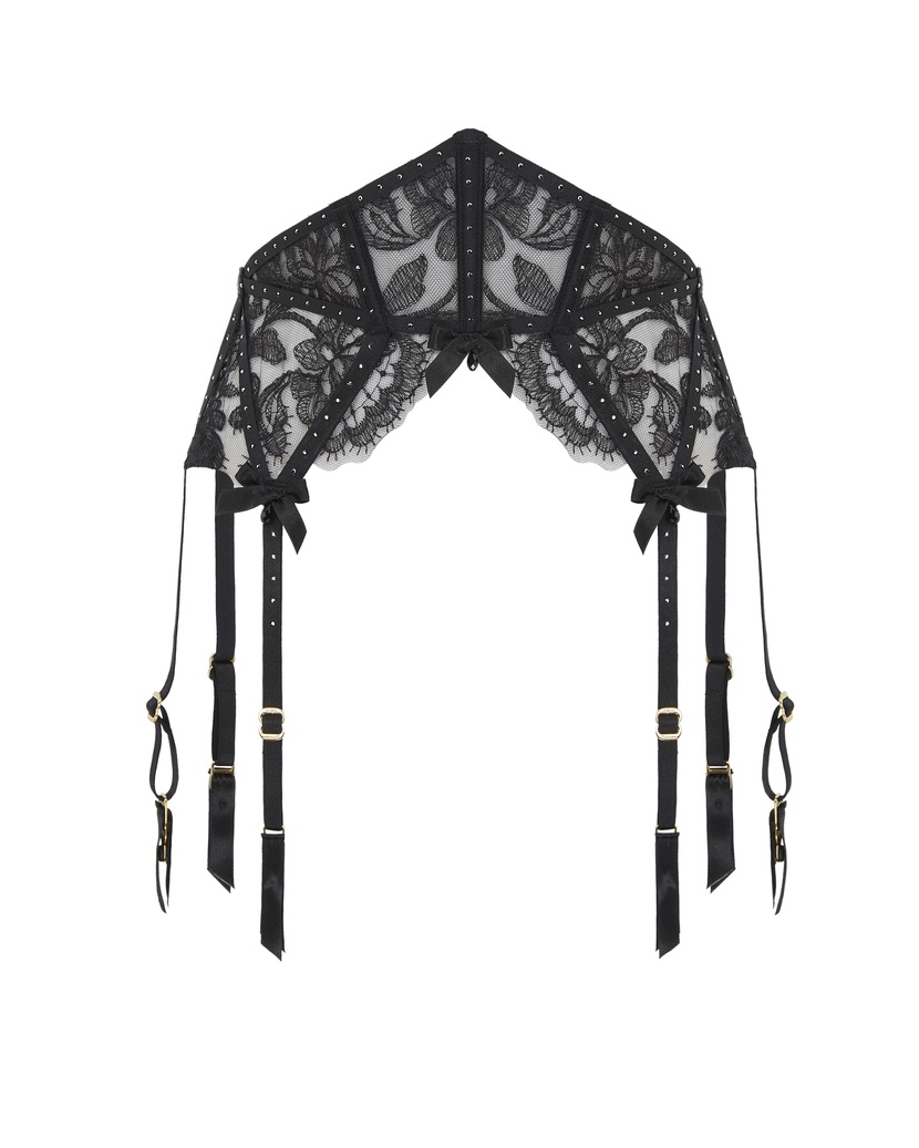 KrystabellЧерный пояс для чулок Krystabell