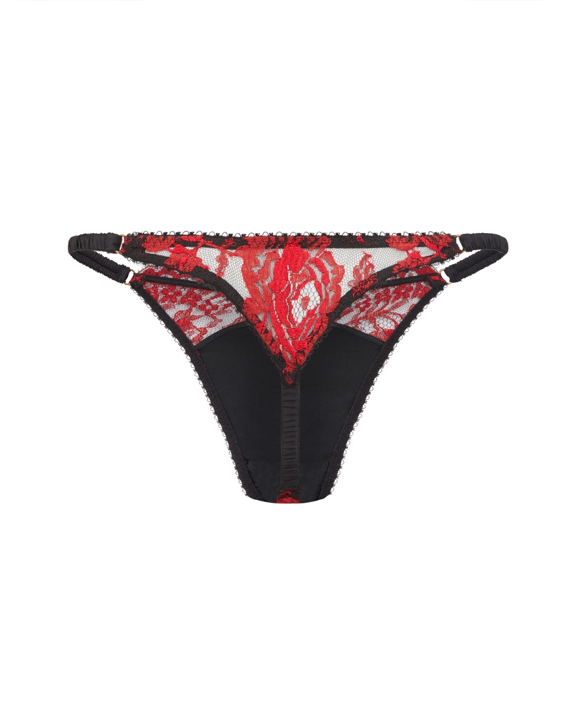 SolannaКрасно-черные трусы стринги Solanna