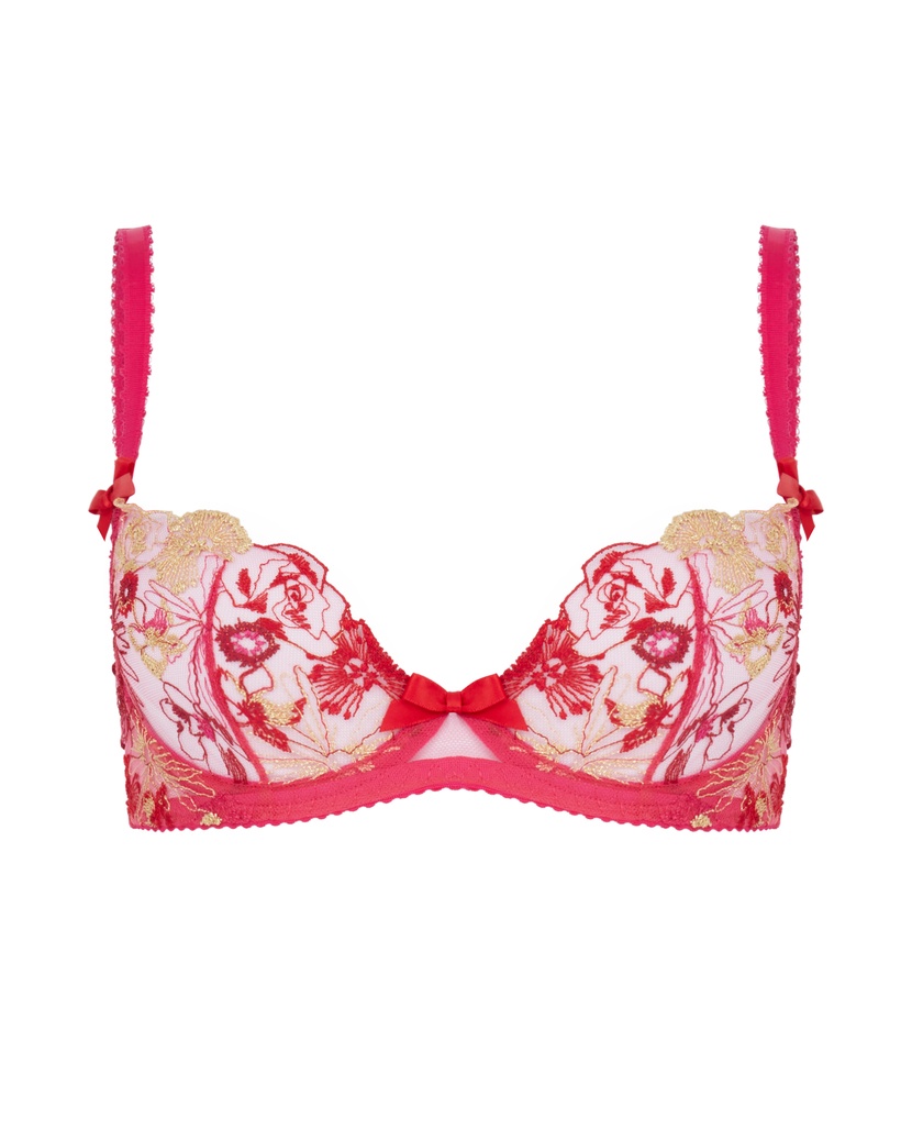 ZuriПрозрачный бюстгальтер цвета фуксия с мягкой чашкой Zuri