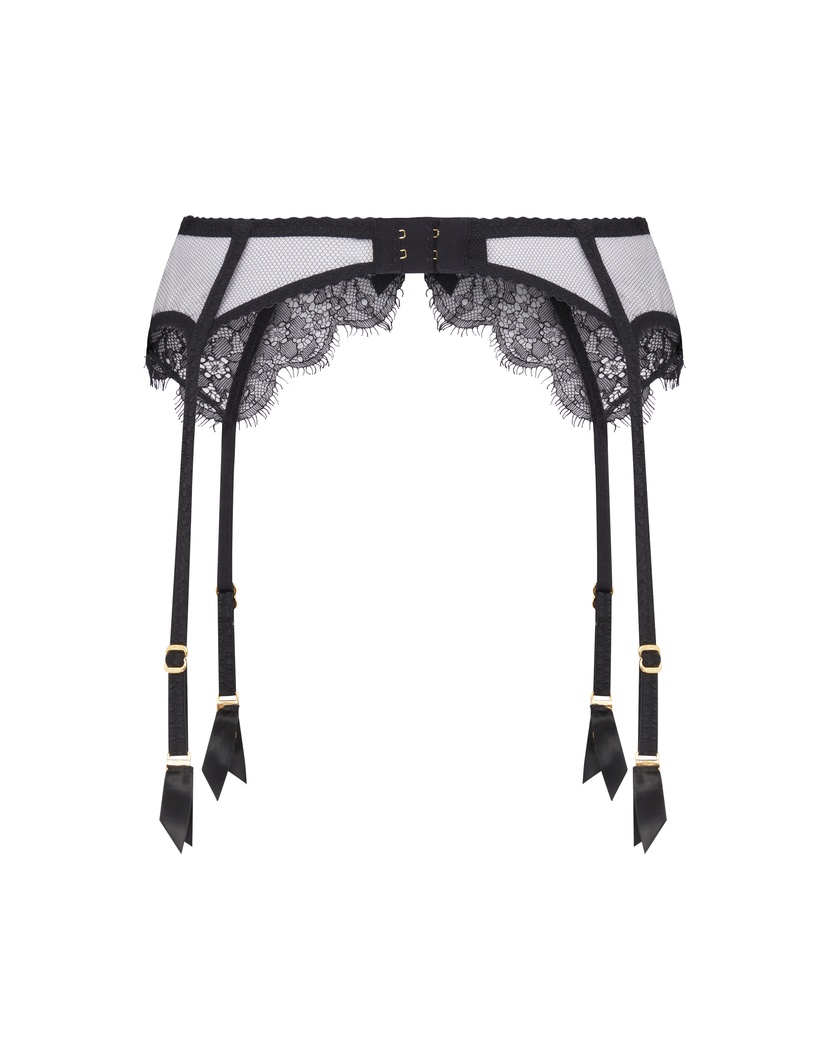 Lorna LaceЧерный кружевной пояс для чулок Lorna Lace