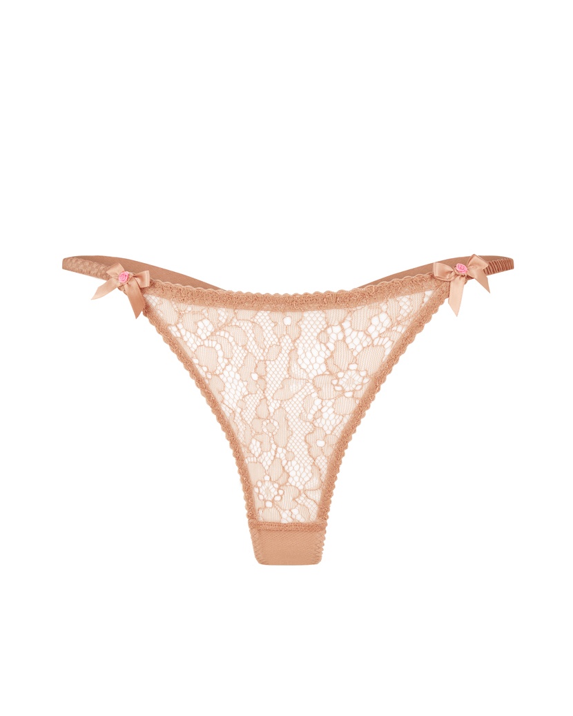 Lorna LaceКремовые кружевные трусы стринги Lorna Lace