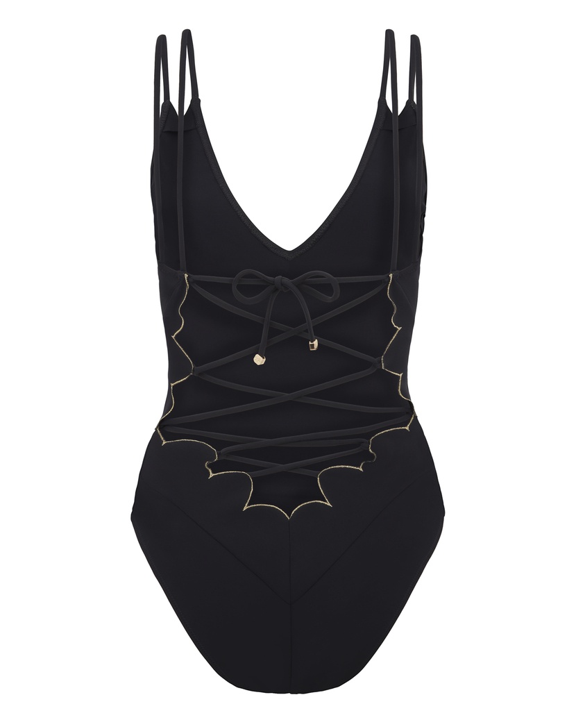 LornaЧерный слитный купальник Lorna