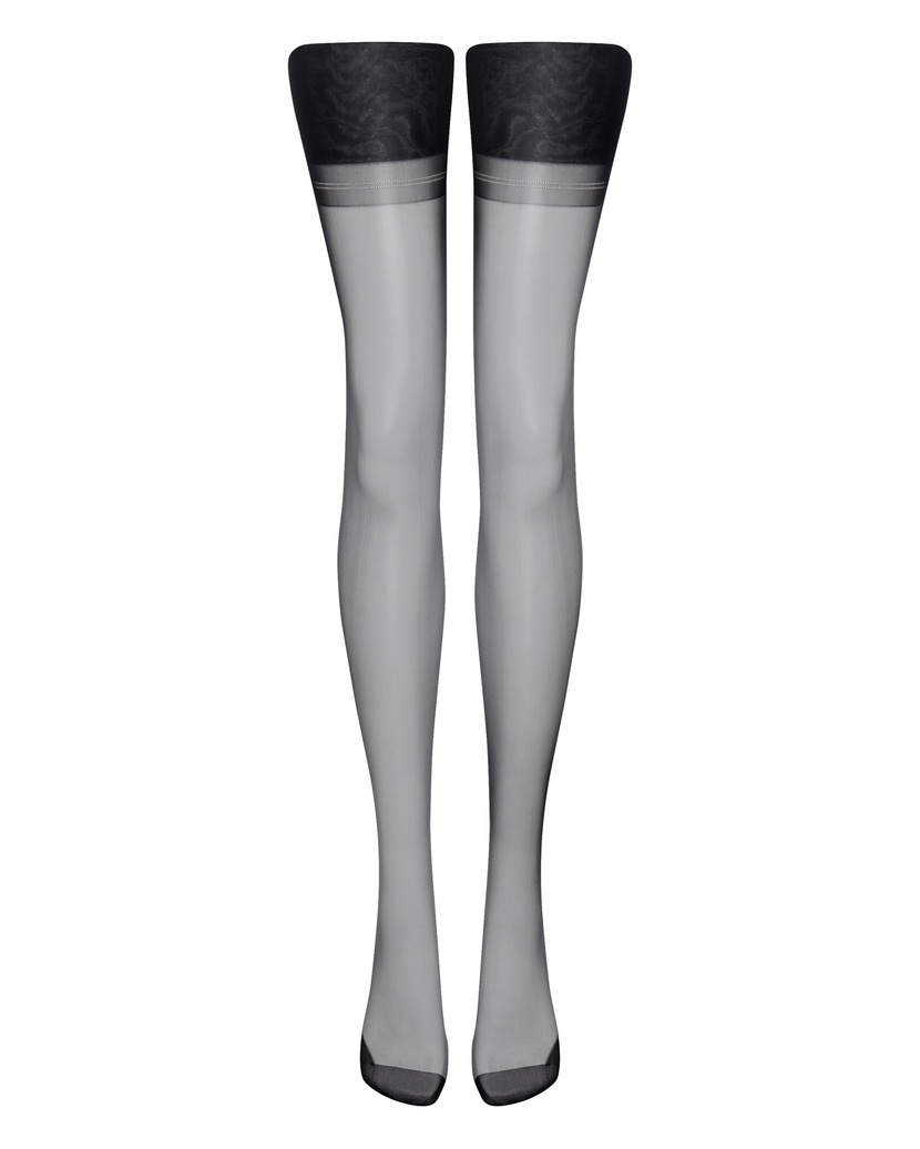 LazulieЧерные чулки под пояс с продольным швом Lazulie