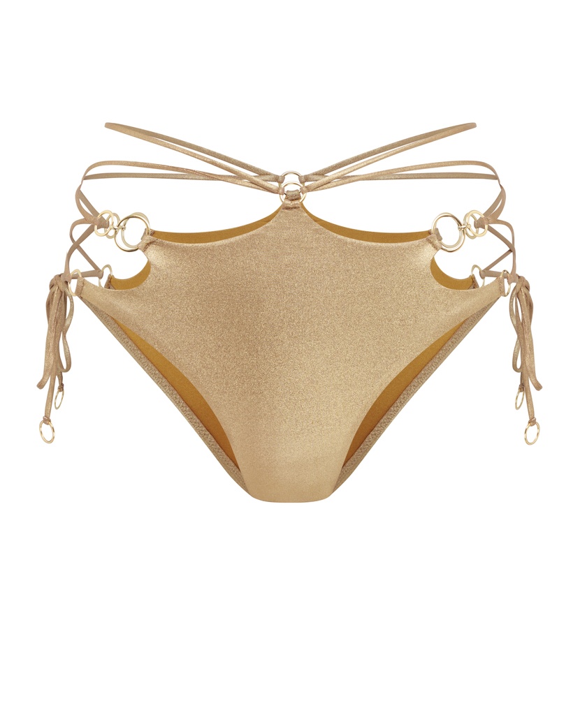 DavineЗолотые плавки купальника Davine