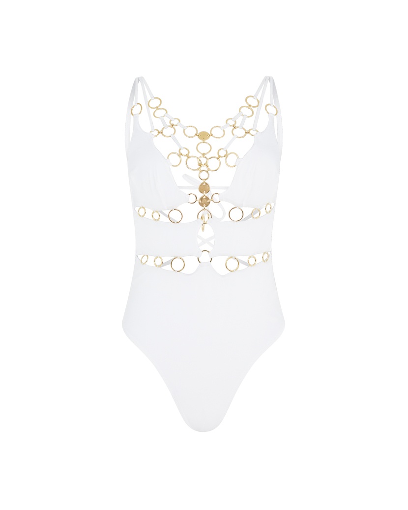 DavineБелый слитный купальник Davine