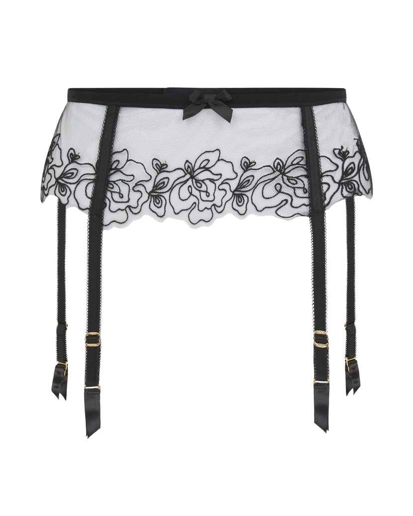 JuniЧерный пояс для чулок Juni