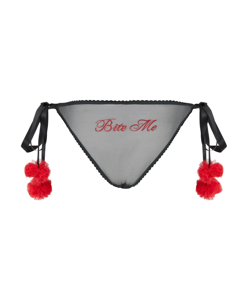 Bite MeЧерные классические трусы на завязках Bite Me