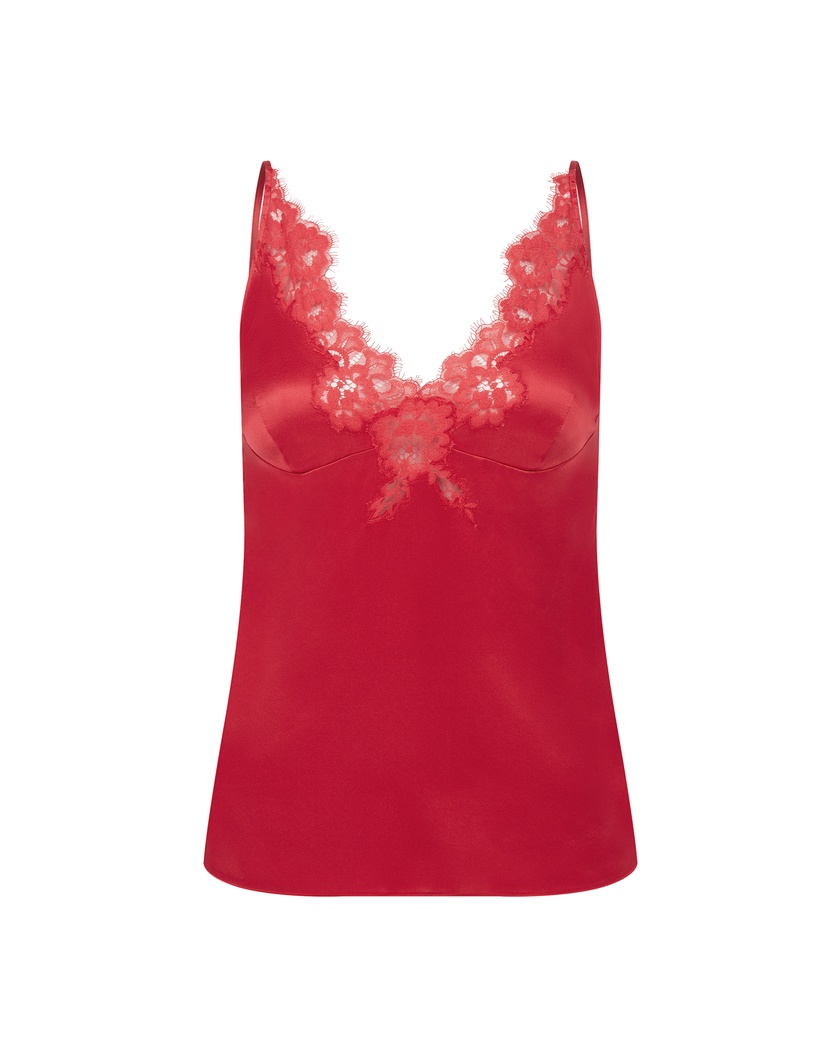 EmmalineКрасная пижамная камисоль с кружевом Emmaline