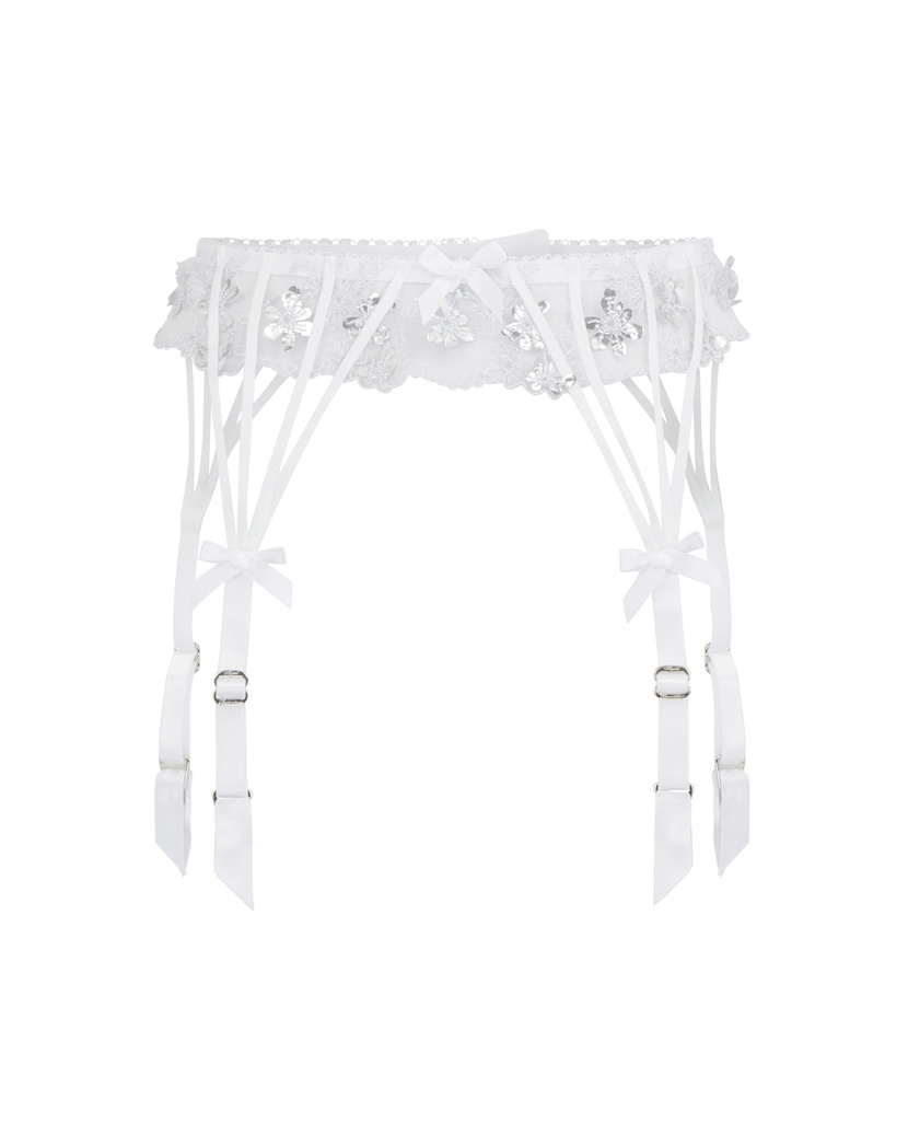 SkyleeБелый прозрачный пояс для чулок Skylee