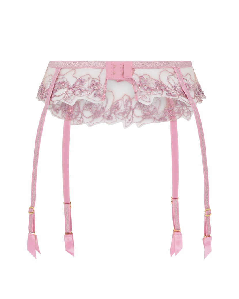 LindieРозовый прозрачный пояс для чулок Lindie