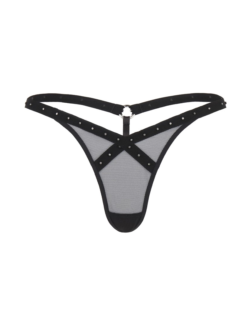 JudyЧерные прозрачные трусы стринги Judy