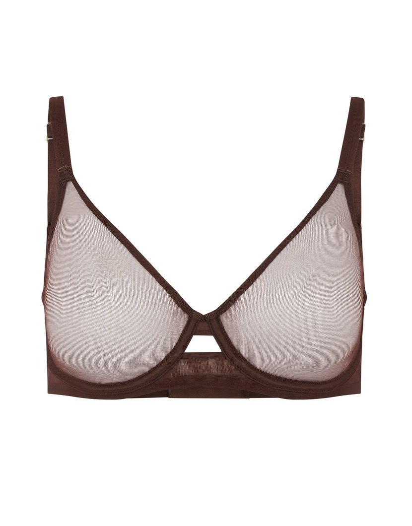 LuckyКоричневый прозрачный бюстгальтер с мягкой чашкой Lucky