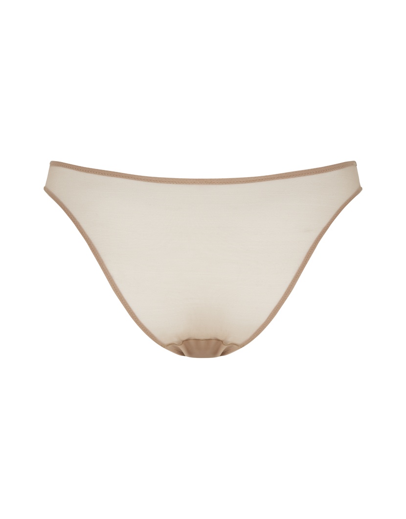 LuckyБежевые прозрачные классические трусы Lucky