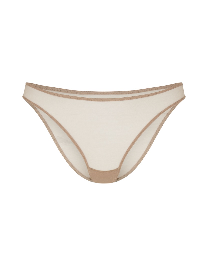 LuckyБежевые прозрачные классические трусы Lucky