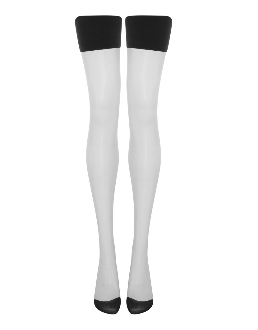 AmberЧулки под пояс цвета шампань Amber