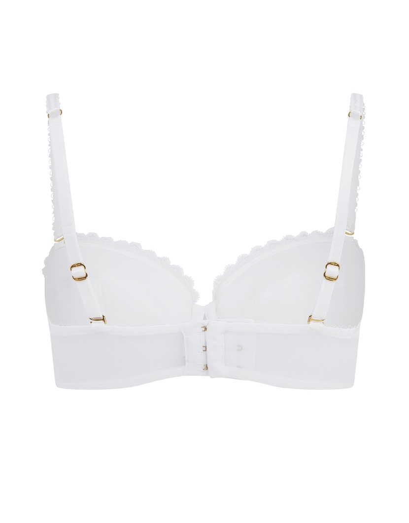 HindaБелый кружевной бюстгальтер с глубокой чашкой Hinda