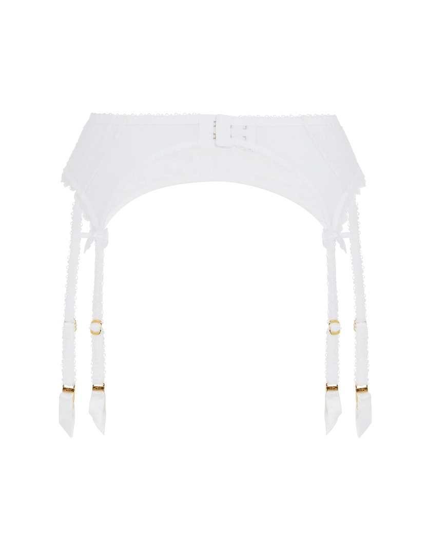 HindaБелый кружевной пояс для чулок Hinda