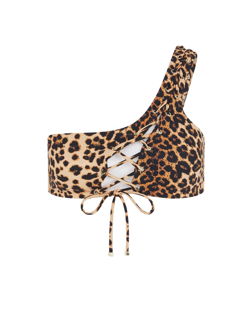MarneyЛеопардовый топ купальника Marney