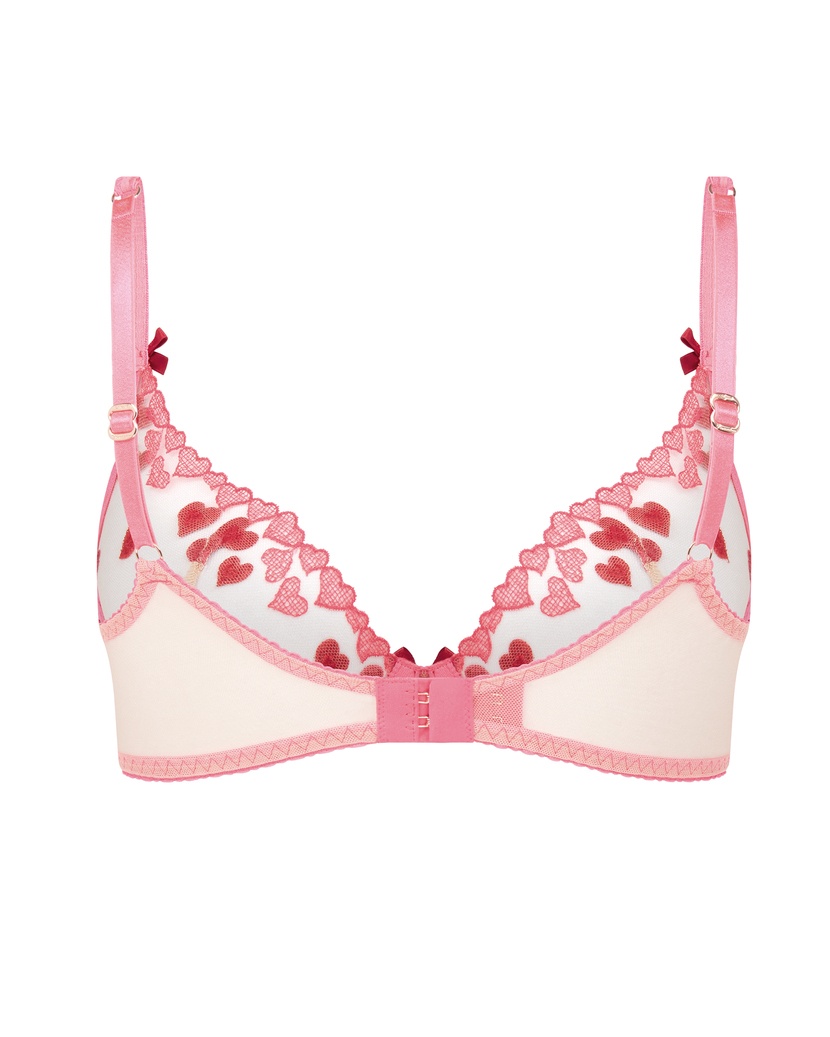 CupidРозовый прозрачный бюстгальтер с мягкой чашкой Cupid