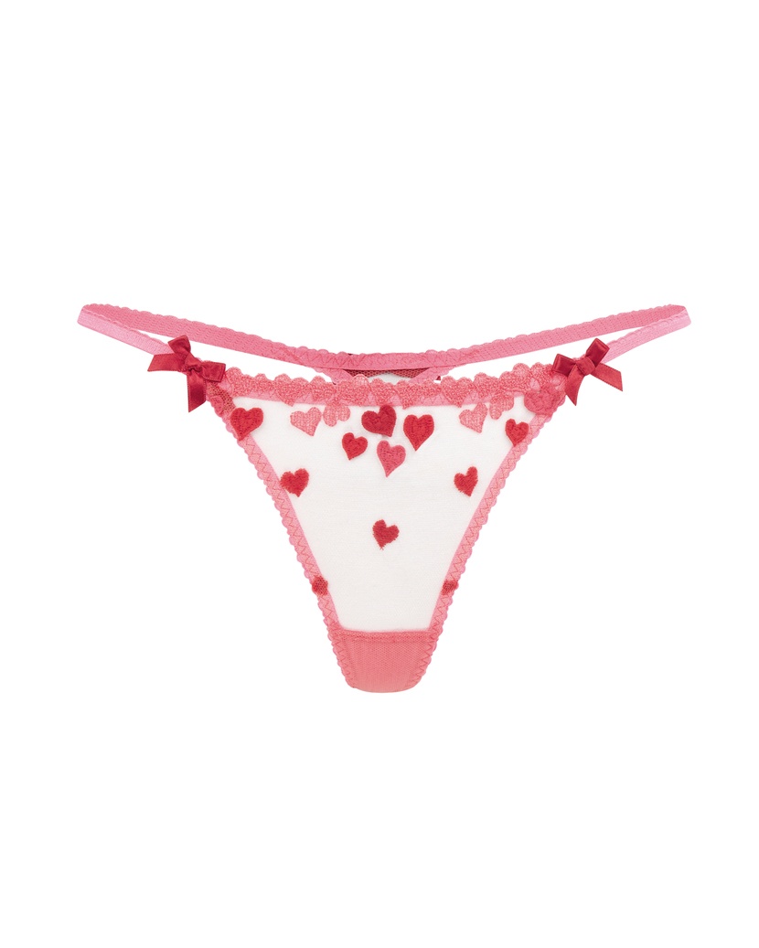 CupidРозовые прозрачные трусы стринги Cupid