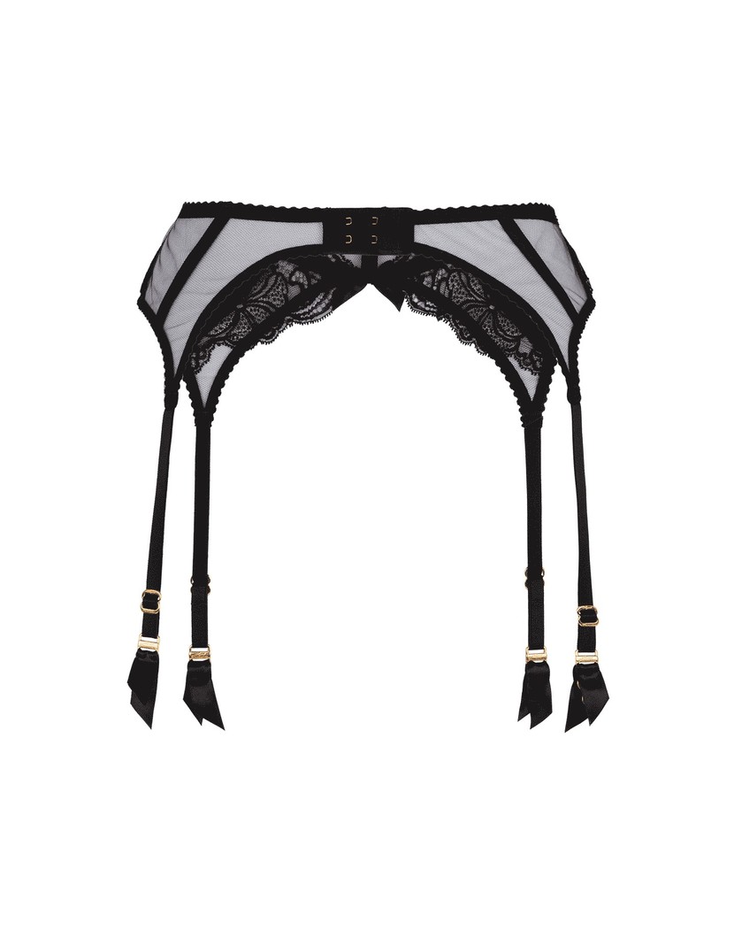 RozlynЧерный кружевной пояс для чулок Rozlyn