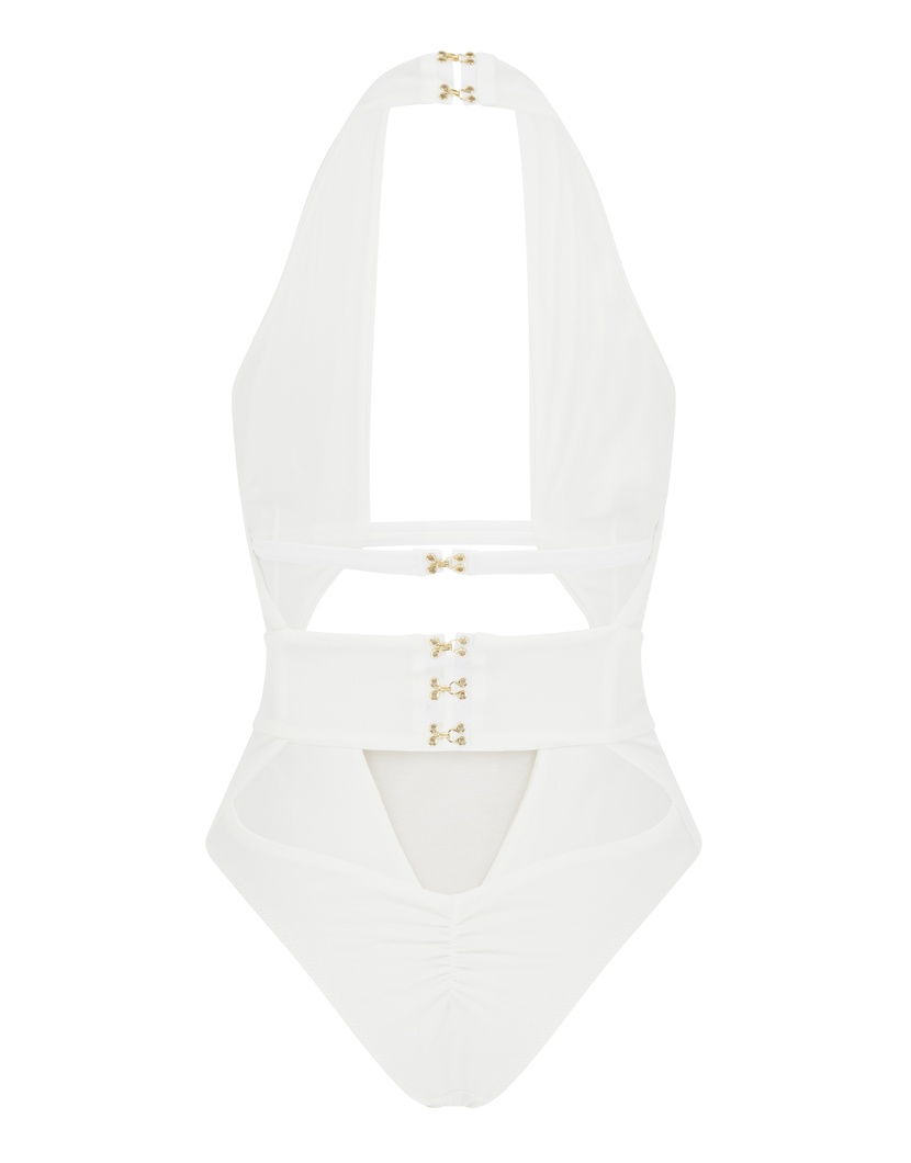 AnjaБелый слитный купальник-монокини Anja