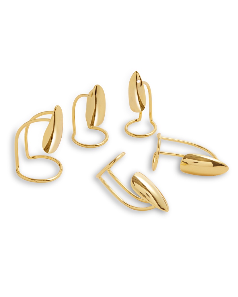 KitykatНабор золотистых колец Kitykat