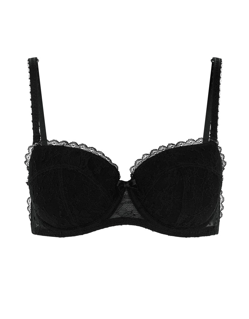 HindaЧерный бюстгальтер балконет Push up из кружева Hinda