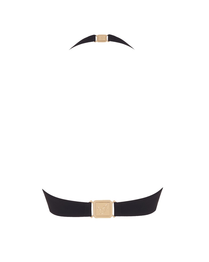 LaurellaЧерный топ-бандо купальника Laurella