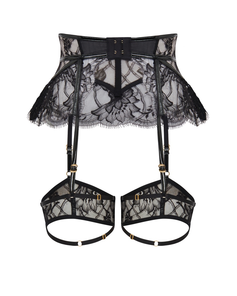 AlyssЧерный пояс для чулок Alyss