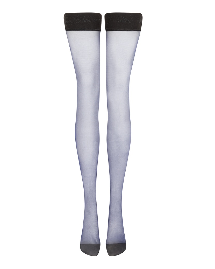 TanzieСине-черные чулки на резинке Tanzie