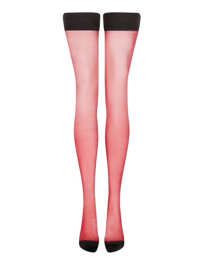 TanzieВинно-черные чулки на резинке Tanzie