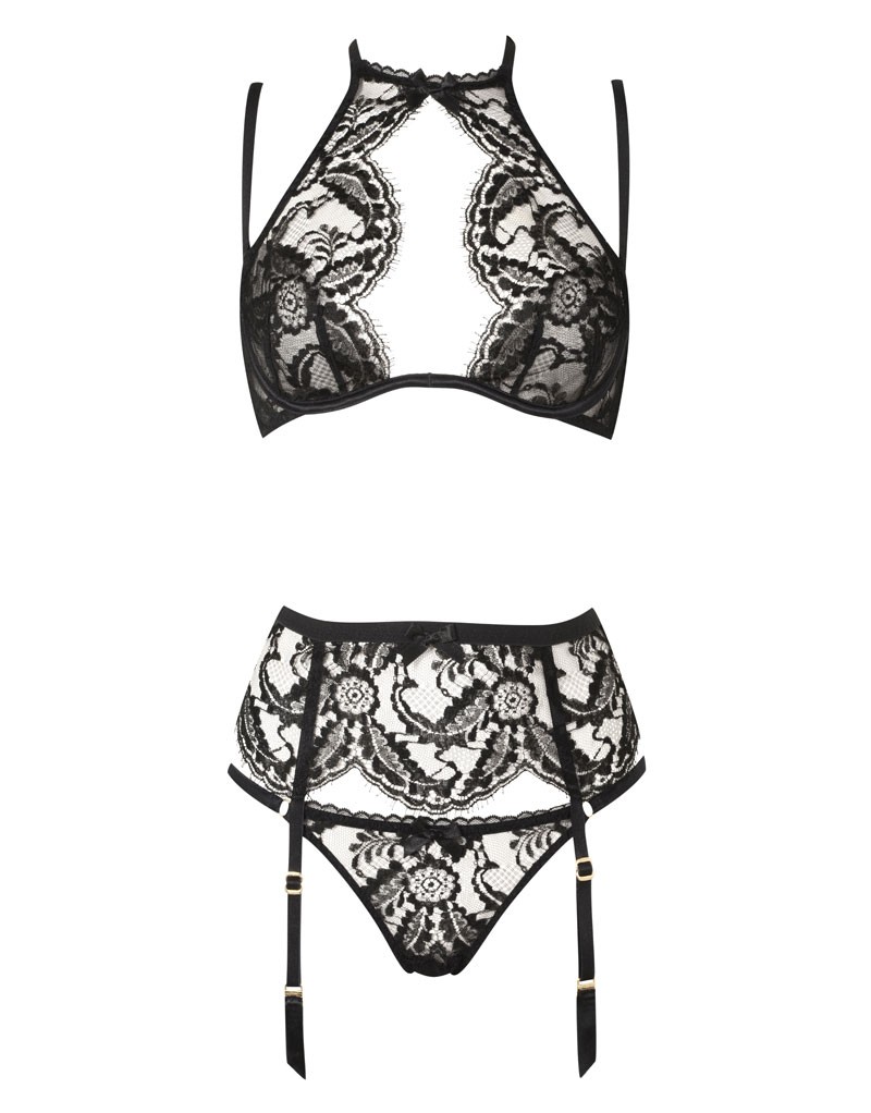 KendallЧерный бюстгальтер-топ из кружева Kendall