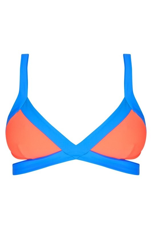 MazzyКораллово-голубой топ купальника Mazzy