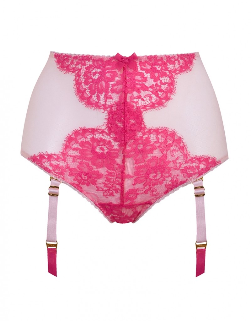 RowanaРозовые трусы с пажами для чулок Rowana