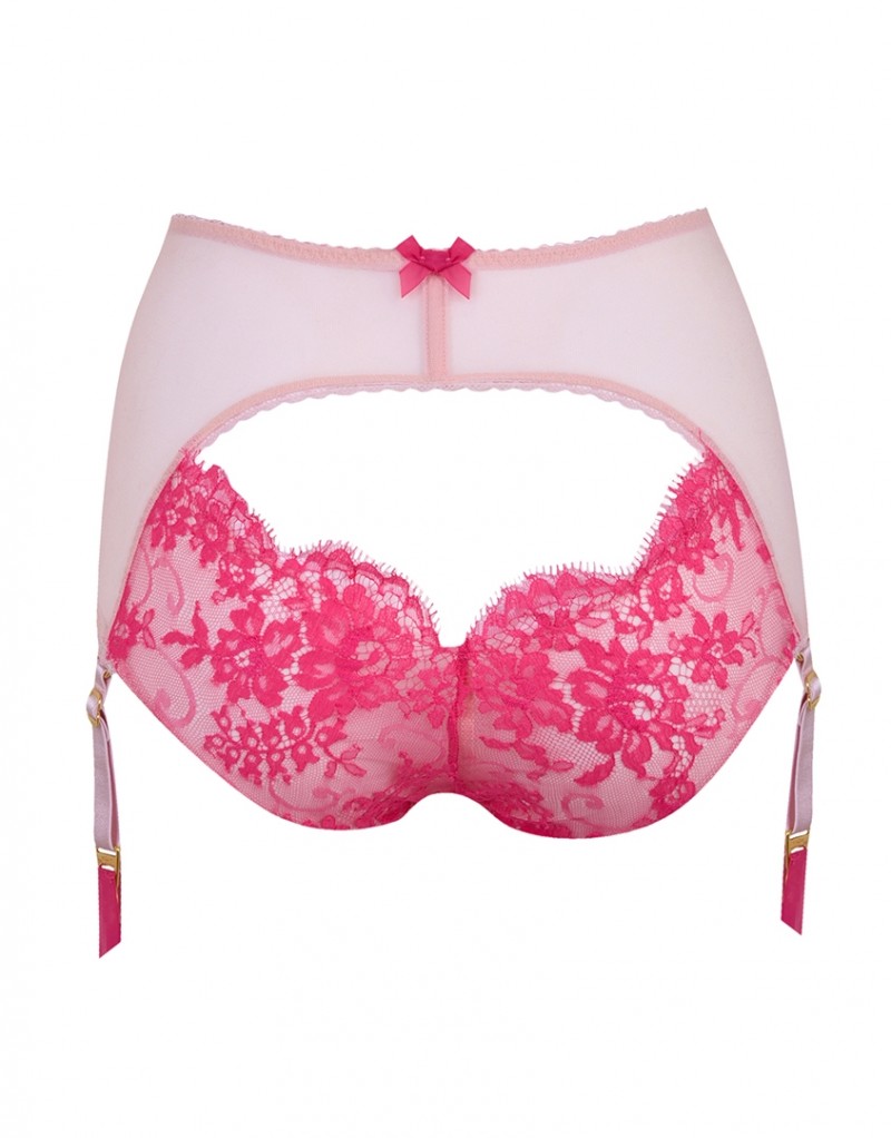 RowanaРозовые трусы с пажами для чулок Rowana