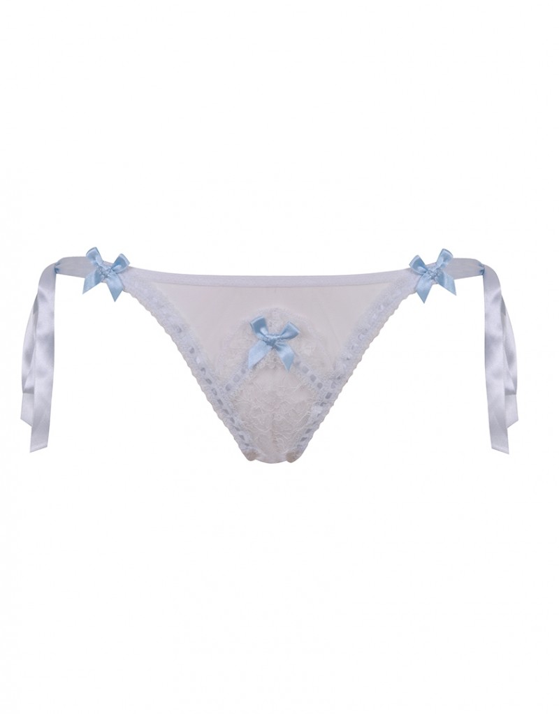 LaiaБелые трусы tie-side с кружевом Laia