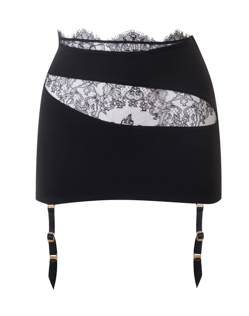 DemiЧерный пояс с кружевной отделкой Demi