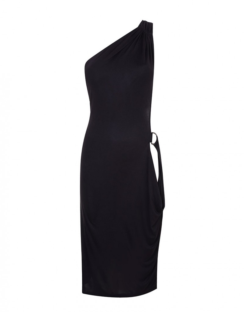 MakaylaЧерное асимметричное платье Makayla