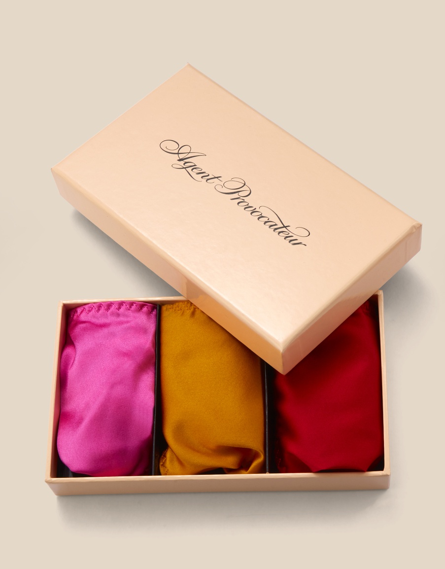 Набор шелковых трусов стринг Fabi