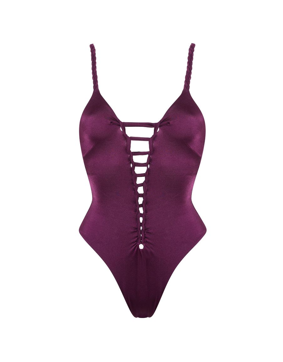 Слитный купальник сливового цвета Marlow