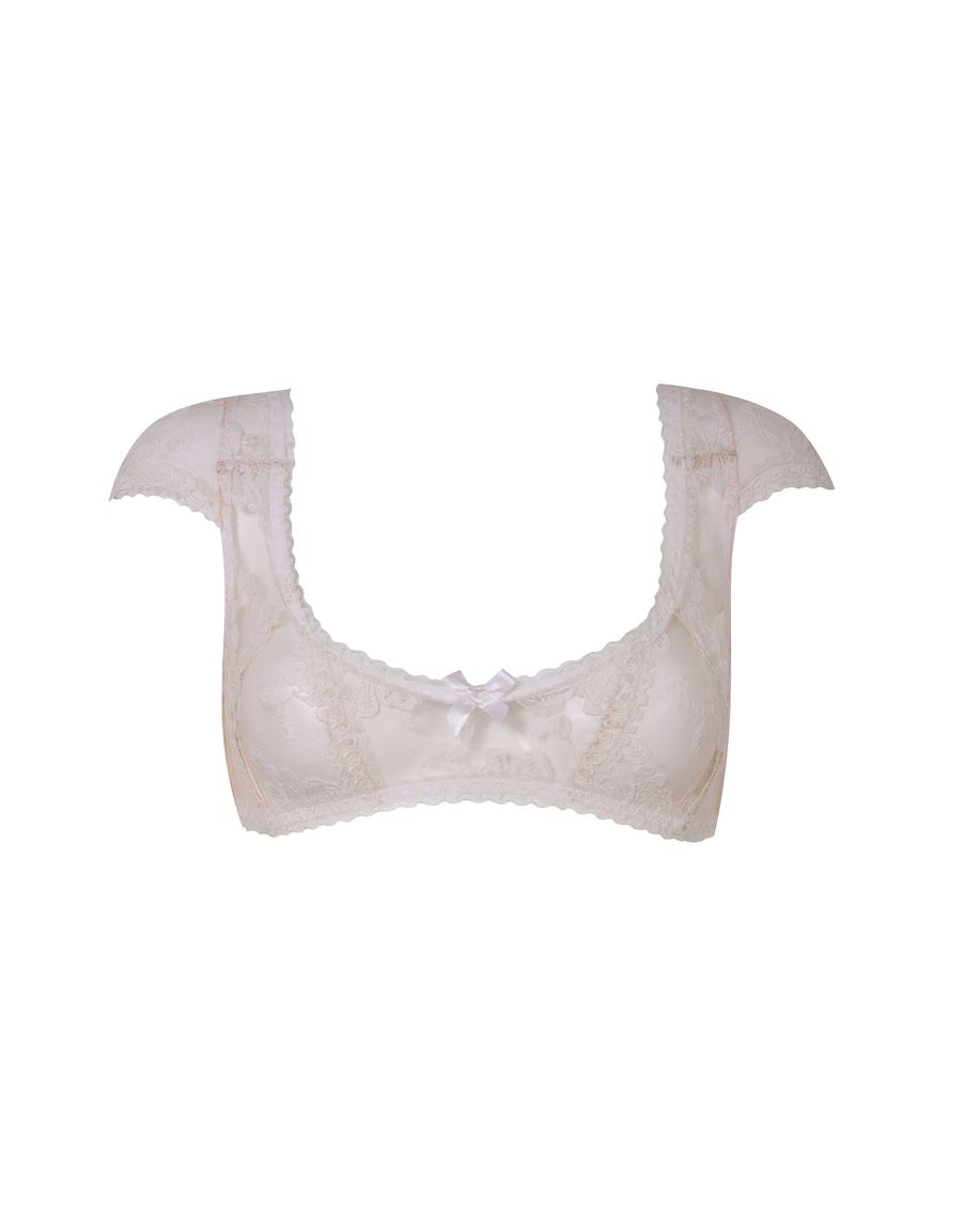 Белый бюстгальтер-топ с вышивкой Clarabelle