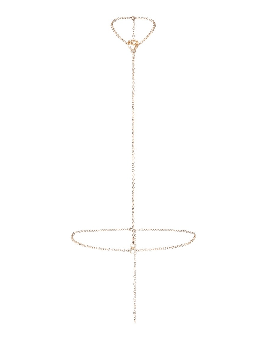Цепочка на тело цвета розового золота с кристаллами Corazon