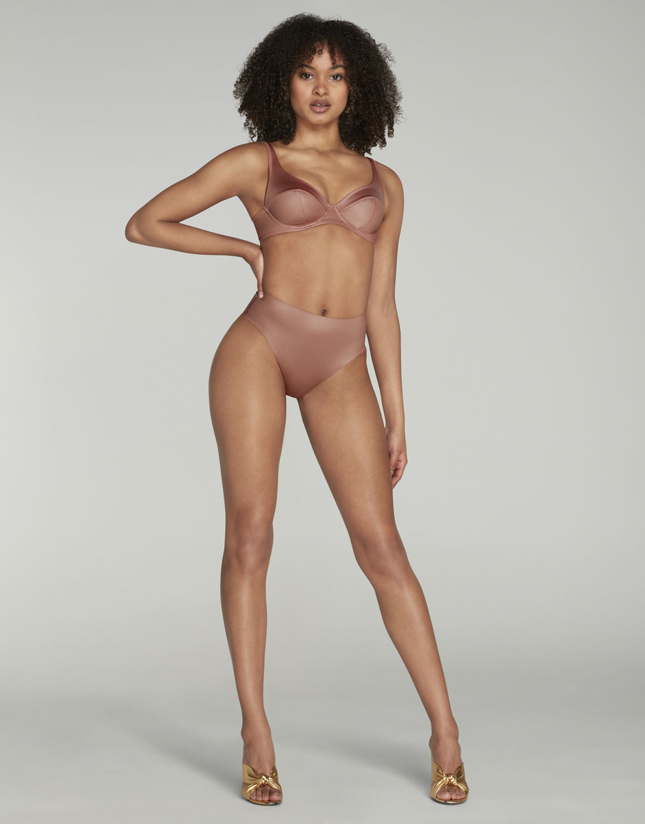 Пыльно-розовые трусы с высокой посадкой Paige