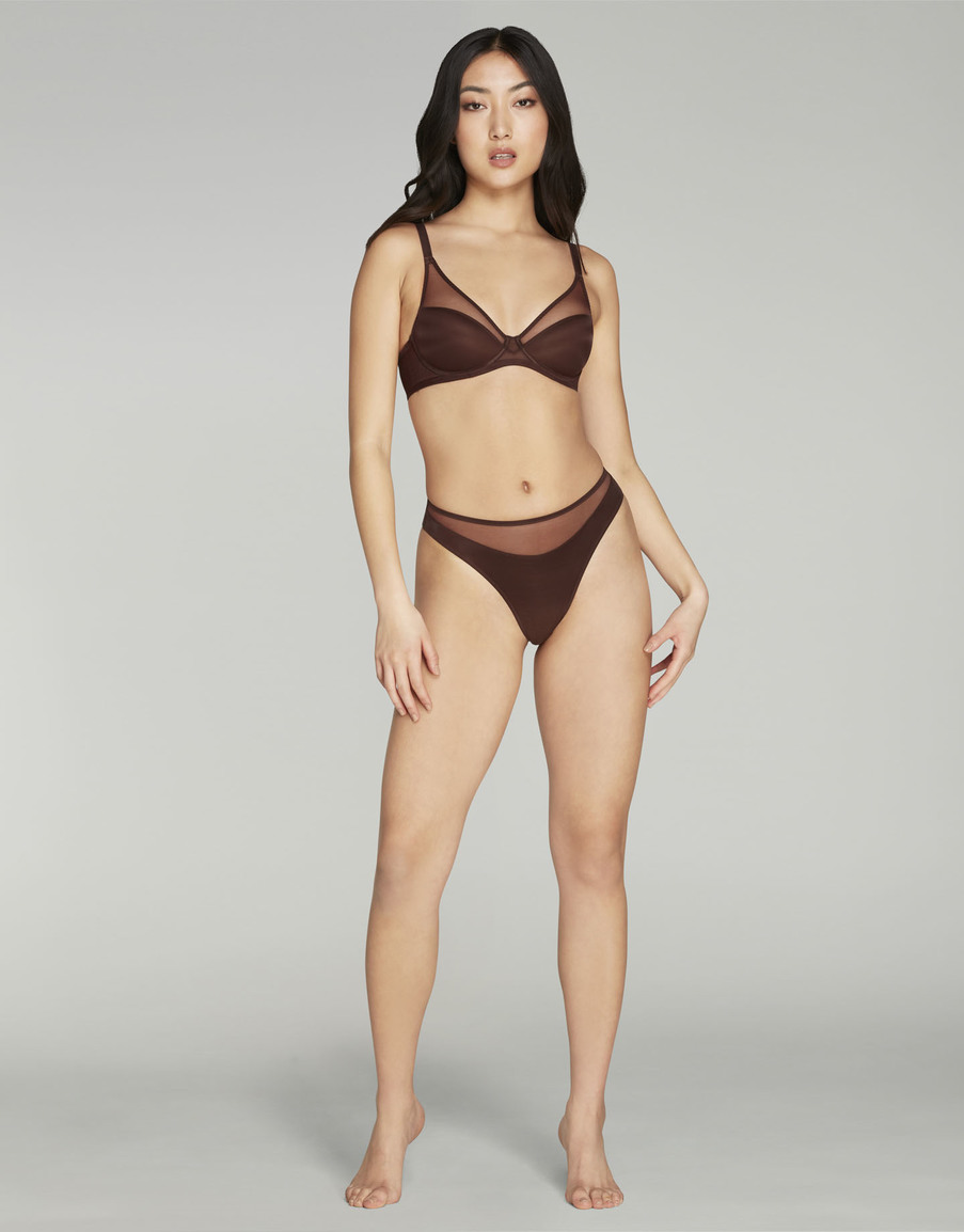 Коричневый бюстгальтер с глубокой чашкой Lucky