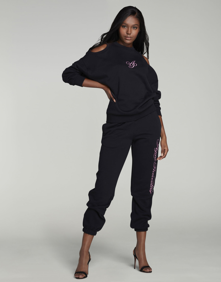 Черный свитшот с логотипом Rayley