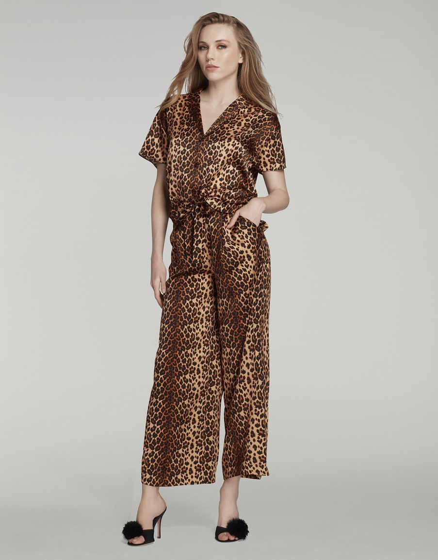 Леопардовые пижамные брюки Kittie