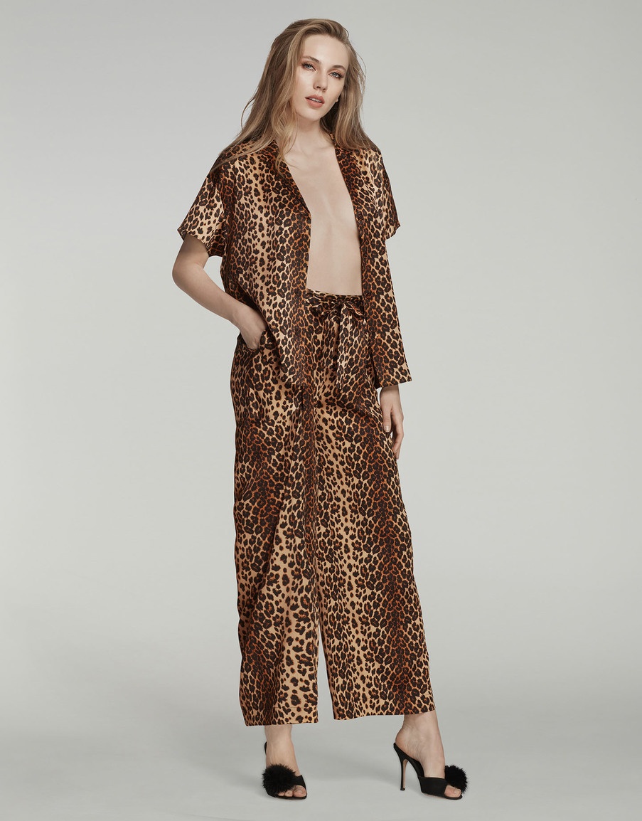 Леопардовые пижамные брюки Kittie