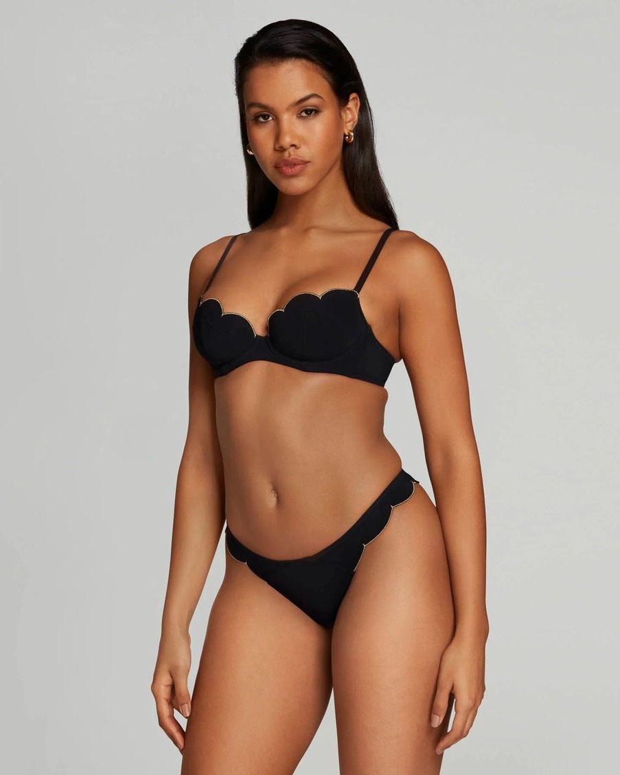 Черный топ купальника Lorna